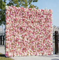 Mur de fleurs amovible réutilisable, décoration florale artificielle pour location de mariage et événements