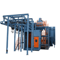 Transportador Aéreo de Estructura de Acero Industrial de Alto Rendimiento, Tipo Cadena Colgante, Sistema PLC de Motor Abrasivo para Superficies de Fundición