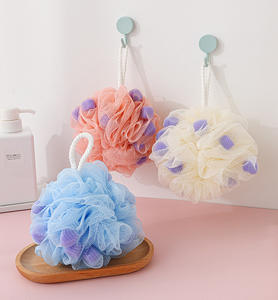 Balle de bain non-éclatante, grande éponge douce à particules, serviette de bain exfoliante, accessoire de massage du dos, fleur de bain - Product Image 2