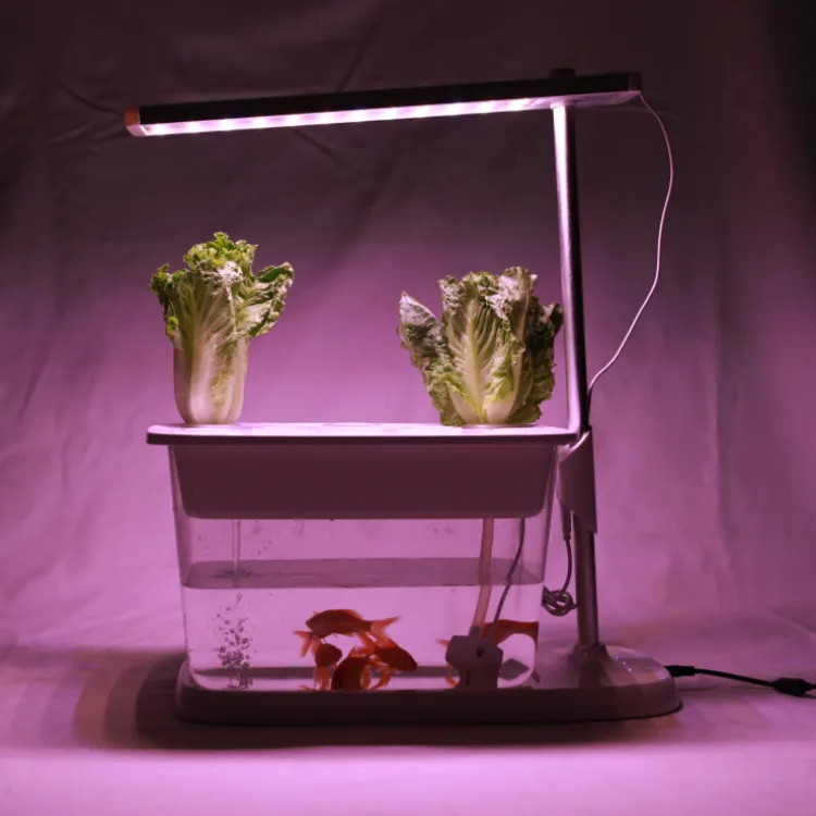 Лампа для выращивания рыбы и овощей, светодиодная гидропонная экологическая система