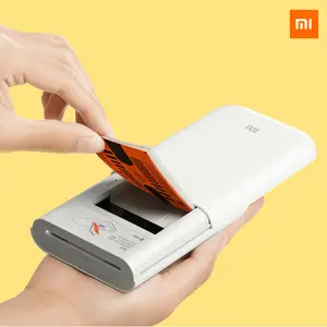 Xiaomi Mi ปริ้นเตอร์ภาพถ่ายแบบพกพา,ปริ้นเตอร์ถ่ายภาพขนาดมินิพ็อกเก็ต BT 5.0ควบคุมผ่านแอปได้เครื่องพิมพ์รูป AR ZINK กระดาษเหนียวถ่ายภาพได้รวดเร็ว