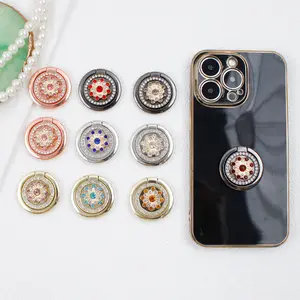 Diamond Jewel Ring Buckle Metal Ring Folding Stand Rotating Mobile Phone Stand Suitable for Huawei iPhone 14