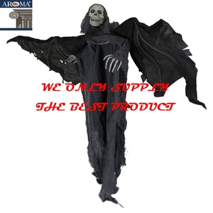 Siyah kanatları ile cadılar bayramı Animatronics Reaper perili ev partisi için korkunç asılı dekorasyon duvar sahne - Product Image 5
