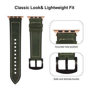 Bracelet élégant de luxe en cuir véritable pour <span class=keywords><strong>Apple</strong></span> <span class=keywords><strong>Watch</strong></span> Series 9 8 <span class=keywords><strong>7</strong></span> 6 5 44mm 49mm 40mm 38mm 41 <span class=keywords><strong>45m</strong></span> - Product Image 3