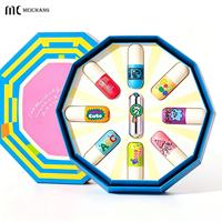 Bouteilles cosmétiques en PET en forme de pilule de 40 ml, 60 ml, 80 ml, 100 ml, 120 ml, avec pompe interchangeable pour l'emballage de produits de soin de la peau
