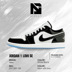 Air Jordan 1 Low Se 'concord' Chaussures de style décontracté pour la marche, baskets de basketball à lacets - Product Image 6