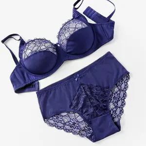 Soutien-gorge en dentelle à armatures pour femme, sous-vêtements Sexy, grandes tailles, bonnet D, tenue d'intérieur pour dames