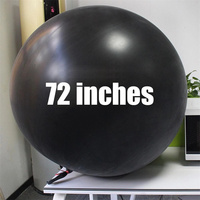 Ballons en latex géants de 48 pouces/72 pouces/96 pouces, couleur noir et blanc, ballons gonflables à éclatement au sol, ballons gonflables à l'air, 120 pouces, décorations de fête et de mariage