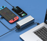Batterie externe 30000mAh 65W PD QC3.0 avec charge solaire, station d'alimentation portable pour ordinateur portable