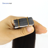 Extensions de cheveux naturels de qualité supérieure pour salon européen, à bandes adhésives invisibles et sans couture, double épaisseur, pour longueur et volume