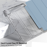 Étui pour tablette en PU et PC transparent à trois volets pour iPad Air 13 M4 2026 pour un usage quotidien