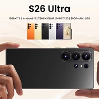 Smartphone Dual SIM Baru S26 Ultra Android 5G LTE Versi Global Layar 6,8 inci 144Hz Kamera 108MP Pengisian Cepat 65W Ponsel Layar Besar