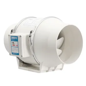 Ventilateur de conduit Axial en ligne à flux mixte 3 4 6 8 10 12 pouces 1000 Cfm électrique silencieux haute vitesse 220V AC ventilateur d'extraction en plastique