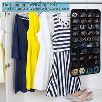 Großhandel Vliesstoff Schmuck-Aufhängeorganizer Wandmontage Ohrring-Display Schmuckaufhänger Hängender Schrank-Organizer