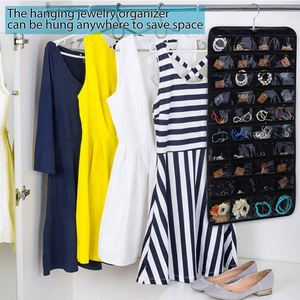 Wholesale Non-woven Fabric Jewelry Hanging Organizer <b>Wall</b> <b>Unit</b> Earring Display Jewelry Hanger Hanging Closet Organizer - Product Image 2