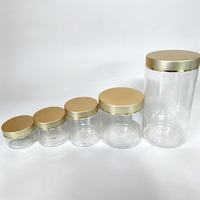 Bouteille Vide en Plastique PET Transparent Écologique 100/200/300/400/500 ml pour Alimentaire, Miel et Biscuits