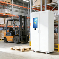 Serrure électronique à clavier Zhongshun avec identification automatique RFID, dessus en acier, 7/4/6 compartiments, 2 portes, 5/4 étagères, 115V 60Hz