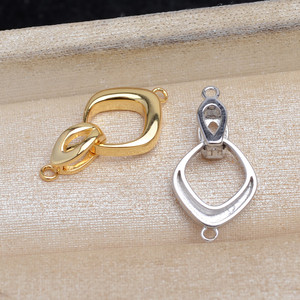 Boucle de collier en argent simple S925, accessoires de bricolage, perle directionnelle, boucle de réparation de bracelet 5769, apprêts de bijoux - Product Image 2