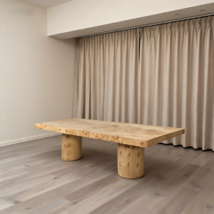 Mesa de Comedor de Madera de Diseño Moderno y Sencillo, Chapa de Madera, Muebles Nuevos y Elegantes para Eventos, para Comedor de Hotel, Muebles para el Hogar - Product Image 2