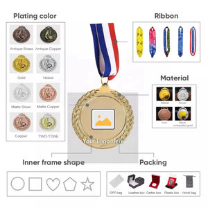 Medallas Personalizadas de Diseño Gratuito, Divertidas, Redondas, de Metal Esmaltado, con Baño de Oro, Plata o Latón, para Carreras, Deportes, Académicas, Medallas en Blanco, <span class=keywords><strong>Trofeos</strong></span> - Product Image 5