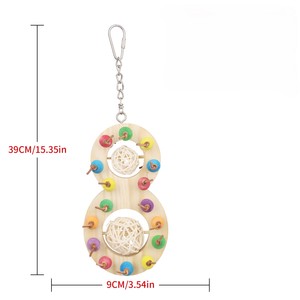 Eco-Friendly 8-Shaped Rattan Bird Cage Accessories Pine Cone Bite Puzzle for <strong>Parrots</strong> Chew <strong>Toys</strong> for Pets - Product Image 3