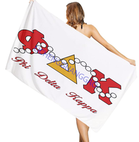 Serviette de plage personnalisée Chi Eta Phi Sorority, n'importe quel design, vente en gros, tissu doux, idéale pour les vacances d'été