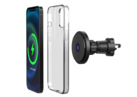 Support d'évent de voiture à charge rapide 10W chargeur sans fil certifié Qi connexion de type C aimant support de voiture téléphone portable sortie 15W