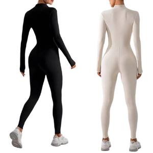 Nuova Collezione: Tuta Aderente da Donna con Zip, Foderata <span class=keywords><strong>in</strong></span> Pile, Maniche Lunghe per Autunno e Inverno, Ideale per Yoga, Corsa e Fitness - Product Image 6
