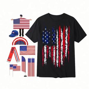 T-shirt de campagne présidentielle pour événements de grande envergure, 100 % polyester et coton, T-shirt personnalisé pas cher pour hommes - Product Image 1