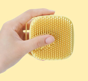 Shampooing pour animaux de compagnie, brosse de toilettage pliable et écologique en silicone autonettoyant de taille personnalisée brosses de bain pour chiens - Product Image 2