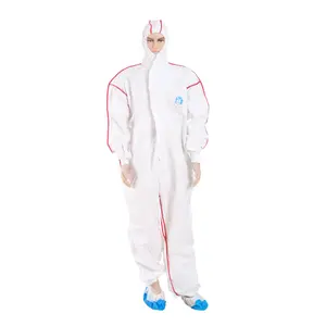 Không Thấm Nước Dùng Một Lần Coverall Làm Việc Đồng Phục Thực Phẩm Sản Xuất Ppe Với Khởi Động Bìa Làm Việc Phù Hợp Với Quần Áo Lao Động