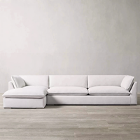 Canapé modulaire en tissu en forme de L, style Cloud, pour salon, collection Quiet Luxury