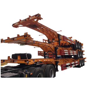 รถพ่วงโครงเหล็กขนาด 20 ฟุตใหม่ รถพ่วงกึ่งพ่วงโครงเหล็กสำหรับตู้คอนเทนเนอร์ขนาด 40 ฟุต - Product Image 4