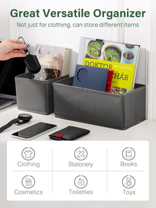 8-Mảnh Thiết Lập Thiết Kế Cổ Điển Có Thể Gập Lại Đa Chức Năng Vải Lưu Trữ Container Hình Chữ Nhật Hình Dạng Tủ Quần Áo Tổ Chức Ngăn Kéo - Product Image 5