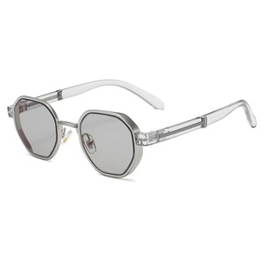 Gafas de sol con montura metálica Polygon Edge para mujer, gafas de sol con montura grande para cara redonda, protección solar, protección UV, espejo para conducir para hombre - Product Image 5