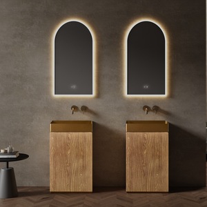 Nuovo Arrivo: Lavabo Combinato in Pietra Artificiale Effetto Legno, Durevole ed Ecologico, per Bagno <span class=keywords><strong>e</strong></span> Hotel - Product Image 3