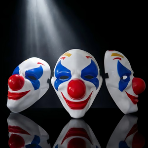 Máscara de Payaso Peace Elite, Máscara de Plástico de Joker Grotesco, Divertida y Graciosa para Fiestas de Disfraces y Bromas - Product Image 1