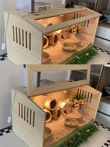 Habitat e Trasportino in Legno a Doppia Porta per Più Animali con Design Classico di Lusso per Quaglie, Ricci, Criceti e Altri - Product Image 2