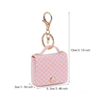 Porte-clés en cuir PU pour sac à main, étuis pour écouteurs, mini sacs, porte-monnaie, accessoires de sac, breloques à suspendre, cadeau pour femme et fille, vente en gros