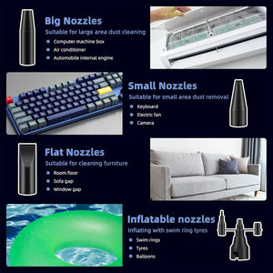 Souffleur de poussière électrique Portable 500W 120V dépoussiéreur à air comprimé sans fil avec moteur sans balais Cyberpunk Design <span class=keywords><strong>Jet</strong></span> Blower - Product Image 6