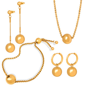 Collier Pendentif Perle Dorée Haut de Gamme Style Tendance Hip <span class=keywords><strong>Hop</strong></span> Plaqué Or 18 carats <span class=keywords><strong>en</strong></span> Acier Inoxydable - Product Image 5
