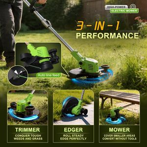 Désherbeur sans fil à batterie 21V, coupe-bordures ergonomique pour pelouse et jardin, outil de taille-herbe OEM - Product Image 2