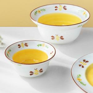 Assiettes en céramique à motif d'abeille mignonnes en gros, vaisselle, plats de service en porcelaine pour la maison - Product Image 4