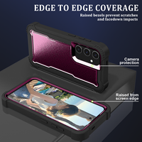 Coque de téléphone hybride anti-poussière robuste pour coques arrière Samsung Galaxy S24
