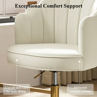 Prix d'usine Chaise de bureau à domicile en tissu de loisirs Chaise d'étude Chaise de travail pivotante en velours réglable ergonomique pour la maison