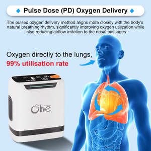 Oxygénateur médical Olive 5LPM, léger et portable, 5 litres d'oxygène, générateur d'oxygène portable 5l avec certification CE - Product Image 3