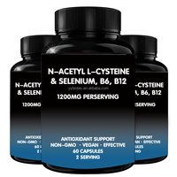 Supplément NAC de haute qualité Sélénium B6 B12 N-acétyle L-cystéine Capsules NAC pour soutenir la santé du système immunitaire et antioxydant