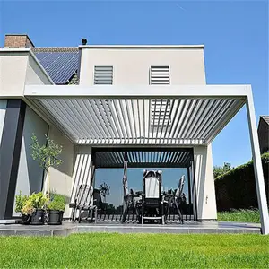 Automático moderno Patio de aluminio al aire libre de la pérgola de apertura del Louvre techo de aluminio pérgola