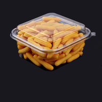 Boîte en plastique rectangulaire transparente sur mesure pour pâtisserie, biscuits, beignets, brownies, gâteaux
