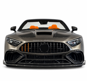 ชุดแต่งคาร์บอนไฟเบอร์แห้งสำหรับ Mercedes AMG SL63 ชุดอัพเกรด SL63 สไตล์ Keyv ประกอบด้วยลิ้นหน้า สเกิร์ตข้าง ดิฟฟิวเซอร์ สปอยเลอร์ และฝากระโปรง - Product Image 1